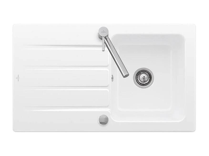 Evier 1 bac 86 x 51 cm VILLEROY ET BOCH Architectura 50 Blanc vidage automatique inclus