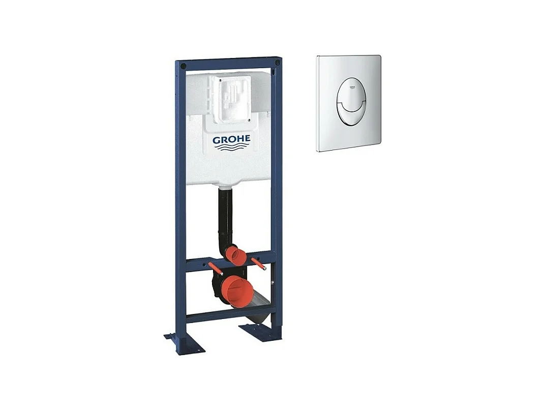 GROHE - Bati support pour wc Rapid SL 1.13 m x 0.42 m avec plaque de commande chrome