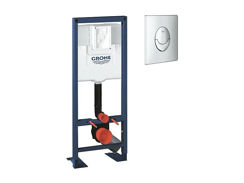 GROHE - Bati support pour wc Rapid SL 1.13 m x 0.42 m avec plaque de commande chrome