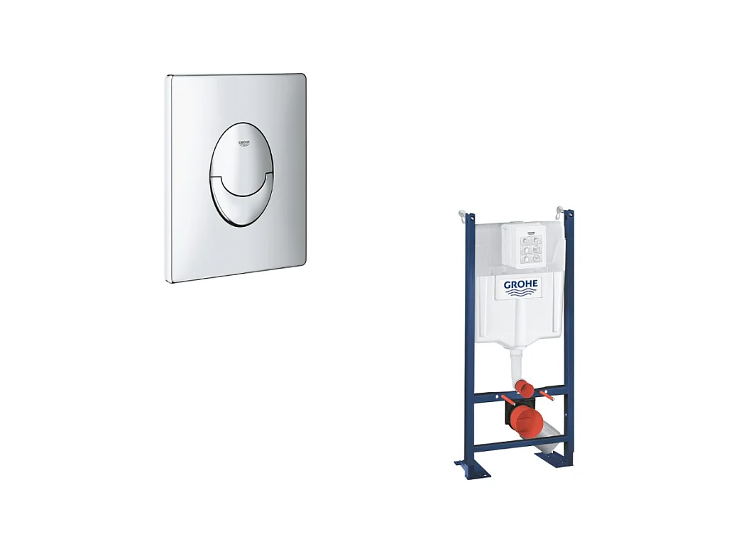 GROHE Bâti support WC Rapid SL Project avec plaque de commande Skate Air Rapide SL chromé