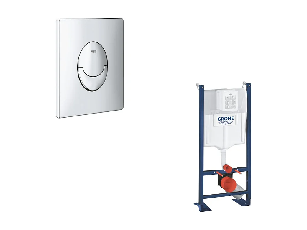 GROHE Bâti support WC Rapid SL Project avec plaque de commande Skate Air Rapide SL chromé