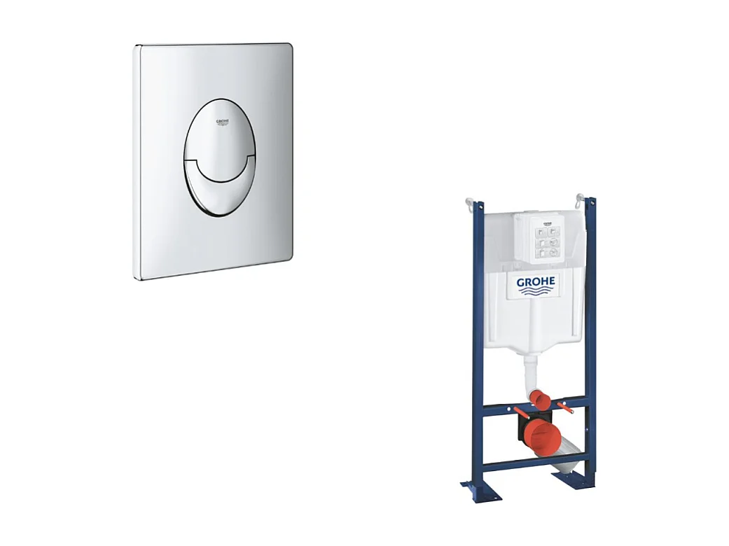 GROHE Bâti support WC Rapid SL Project avec plaque de commande Skate Air Rapide SL chromé