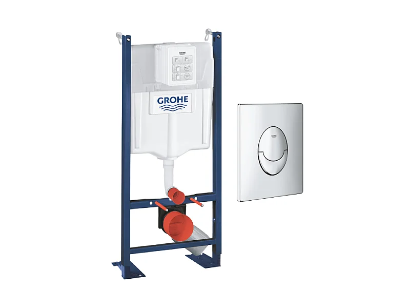 GROHE Bâti support WC Rapid SL Project avec plaque de commande Skate Air Rapide SL chromé