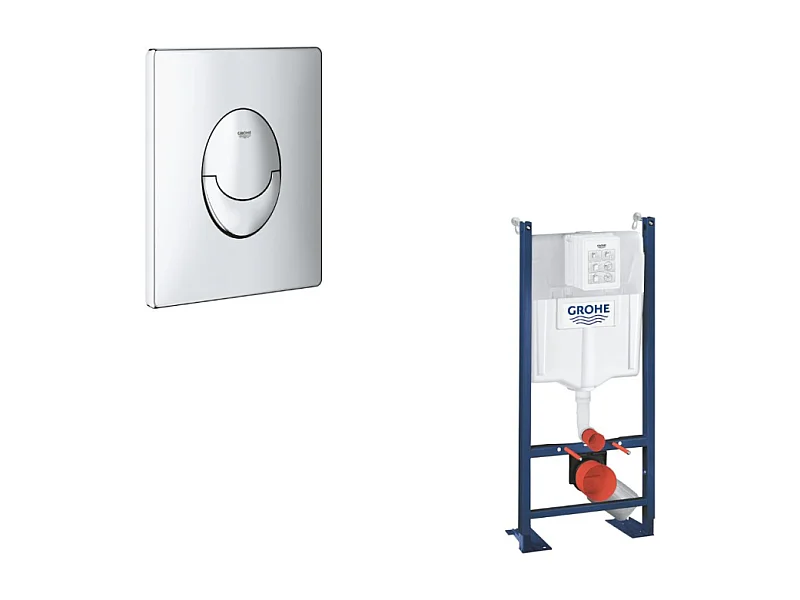 GROHE Bâti support WC Rapid SL Project avec plaque de commande Skate Air Rapide SL chromé