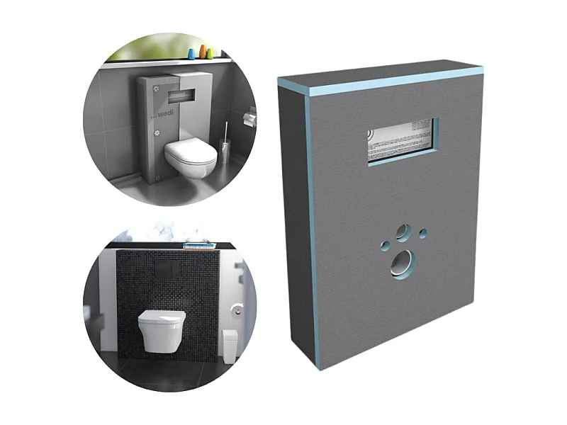 Habillage bati support Wedi I Board avec revetement Wedi I Board top pure blanc