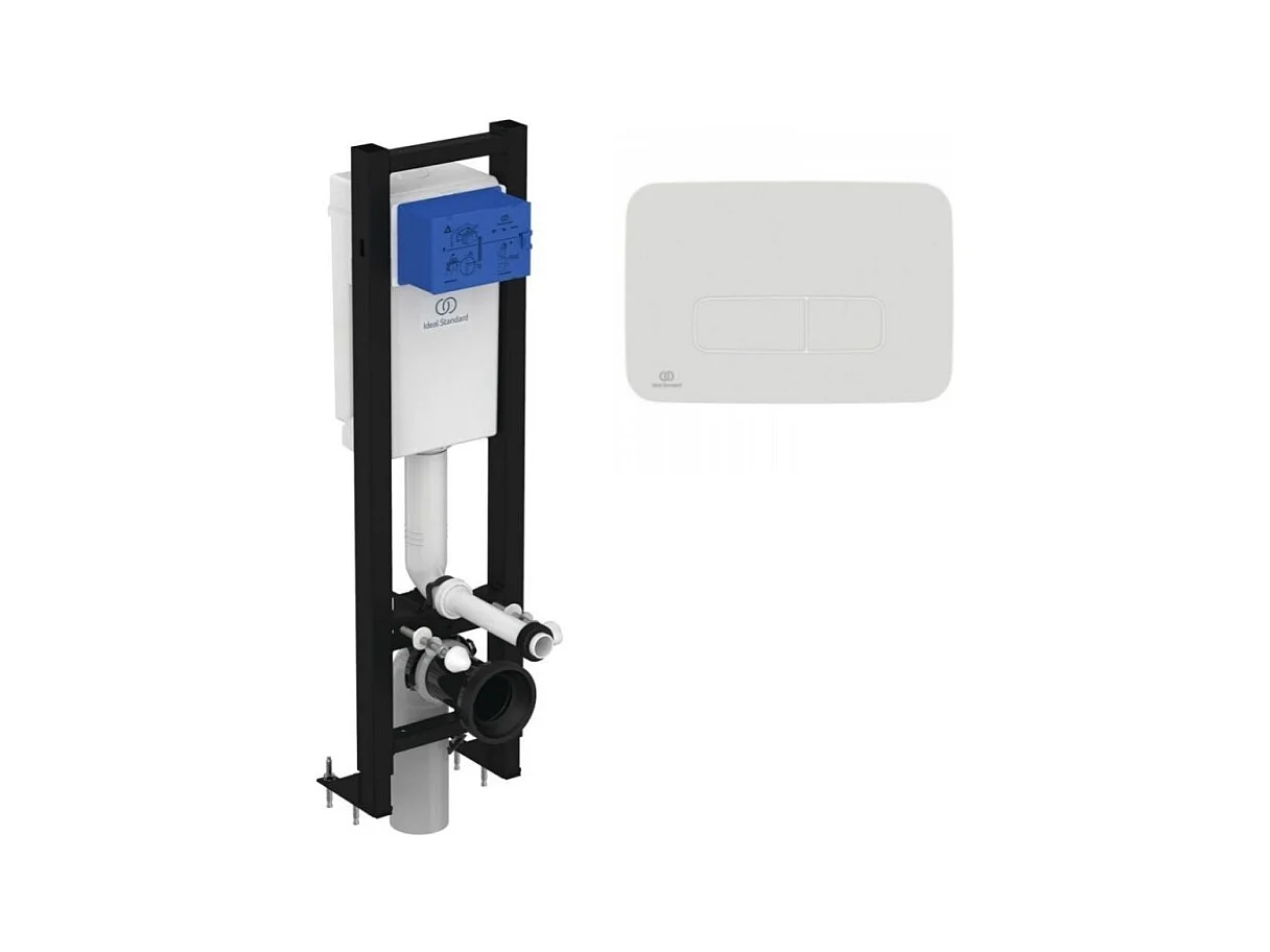 Bati-support Ideal Standard autoportant gain de place éco certifié NF + plaque ronde