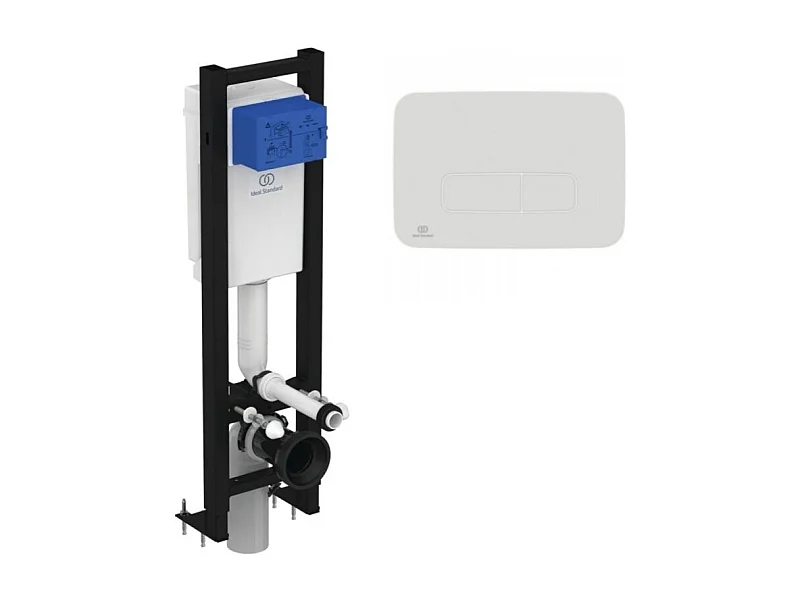 Bati-support Ideal Standard autoportant gain de place éco certifié NF + plaque ronde