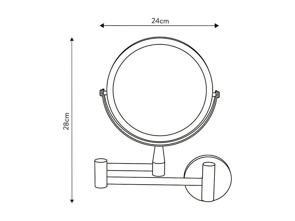 Miroir grossissant 7x DEBLANCH a fixer avec perçage ou adhésif