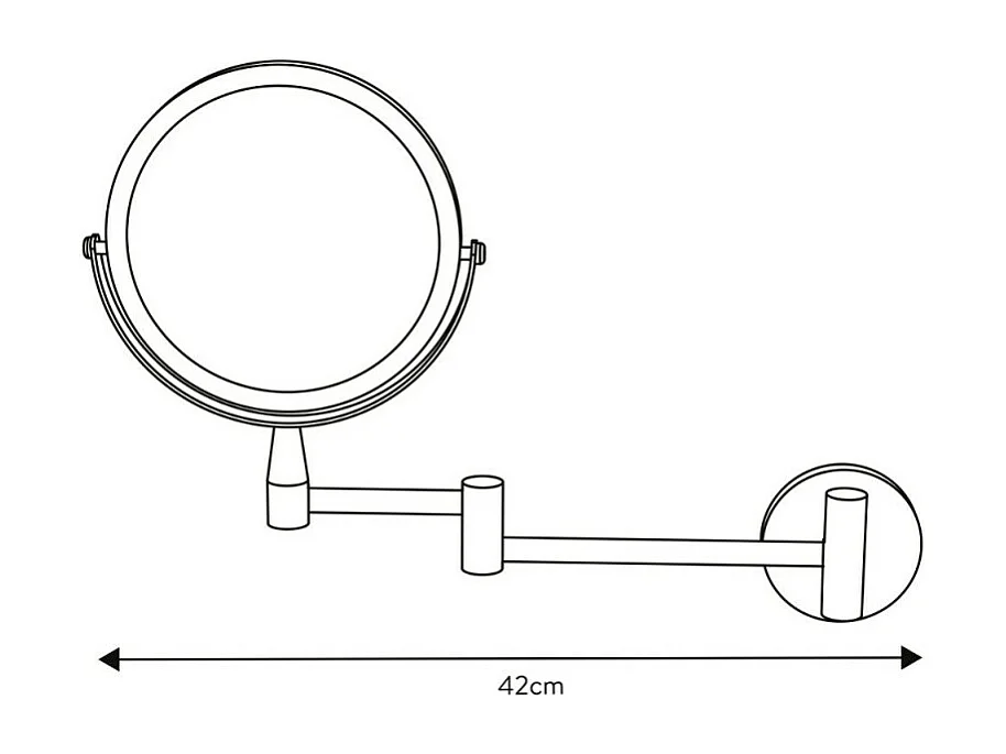 Miroir grossissant 7x DEBLANCH a fixer avec perçage ou adhésif
