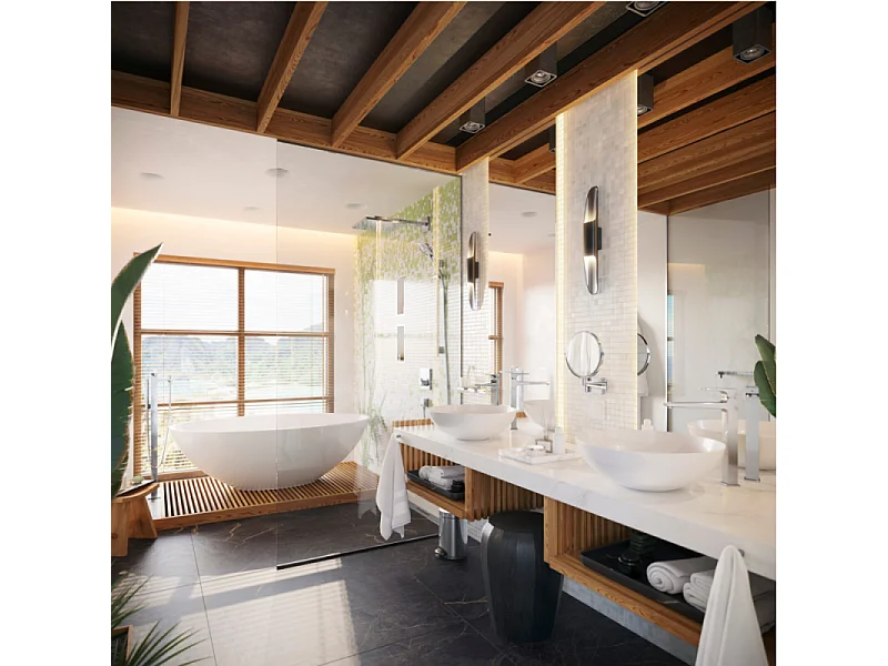 Miroir de rasage avec éclairage LED HANSGROHE AddStoris chromé