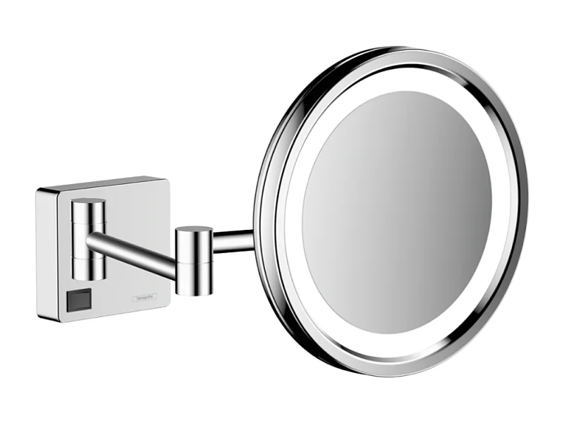 Miroir de rasage avec éclairage LED HANSGROHE AddStoris chromé