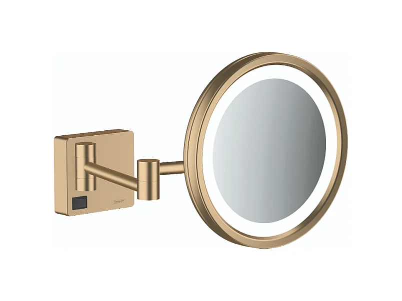 Miroir de rasage avec éclairage LED HANSGROHE AddStoris bronze brossé