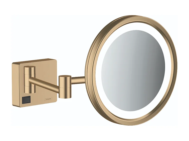 Miroir de rasage avec éclairage LED HANSGROHE AddStoris bronze brossé