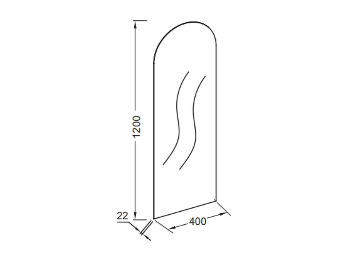 Miroir de salle de bain JACOB DELAFON grande hauteur Silhouette 120x40cm, laqué Noir satiné