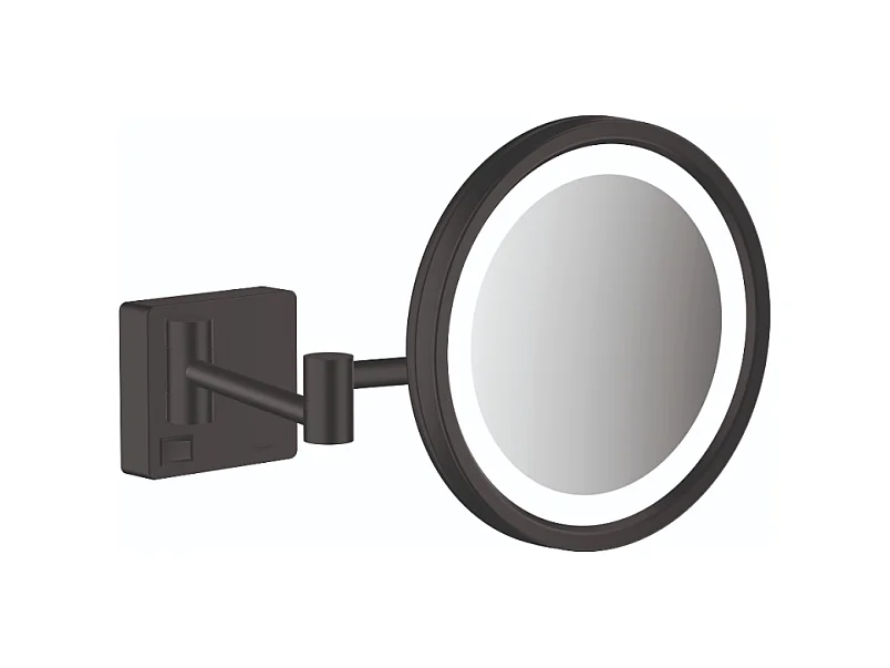Miroir de rasage avec éclairage LED HANSGROHE AddStoris Noir mat