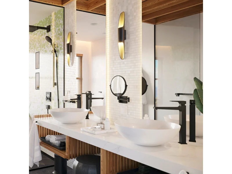 Miroir de rasage avec éclairage LED HANSGROHE AddStoris Noir mat