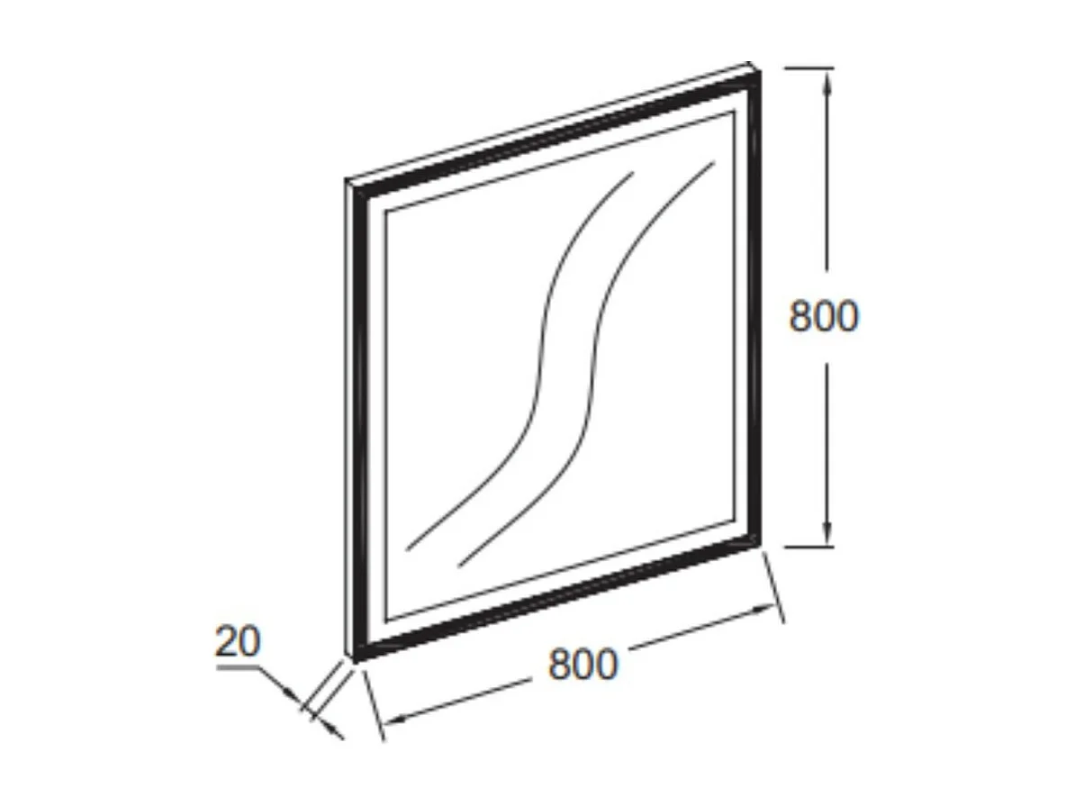 Miroir JACOB DELAFON Allure 80 x 80 cm, carré LED