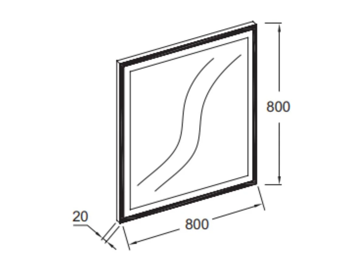 Miroir de salle de bain JACOB DELAFON Allure 80 x 80 cm. carré LED