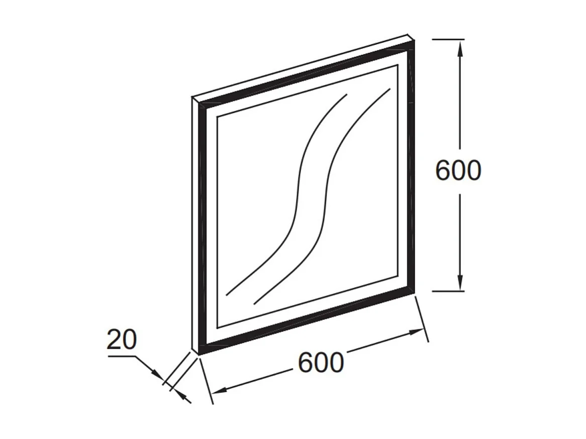 Miroir de salle de bain JACOB DELAFON Allure 60 x 60 cm, carré LED