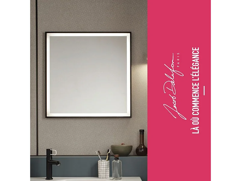 Miroir de salle de bain JACOB DELAFON Allure 60 x 60 cm, carré LED