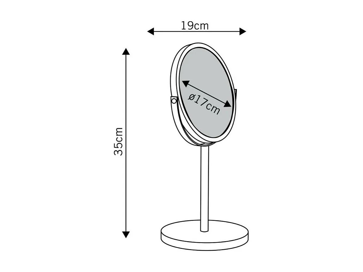 Miroir grossissant 5x DEBLANCH à poser chromé