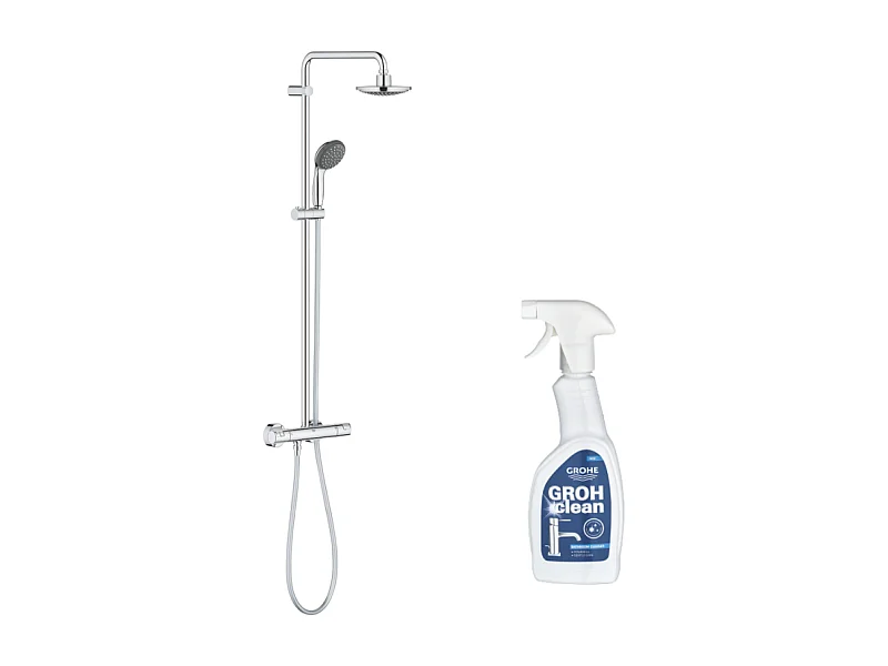 Colonne de douche Grohe Vitalio Start System 160 avec nettoyant robinetterie Grohe GrohClean