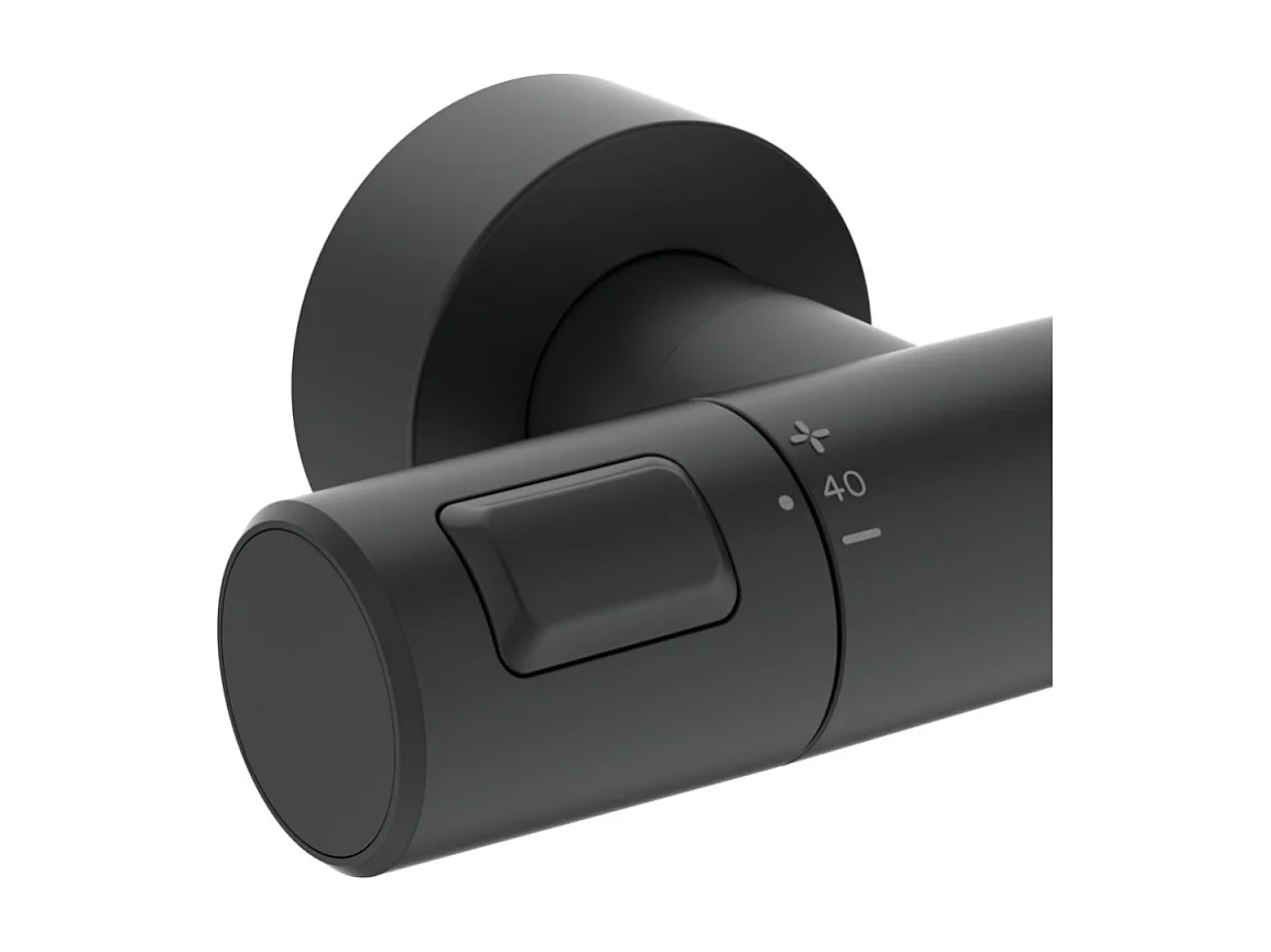 Ideal Standard - Columna de ducha termostática Ideal Standard Ceratherm 20 cm, negro mate