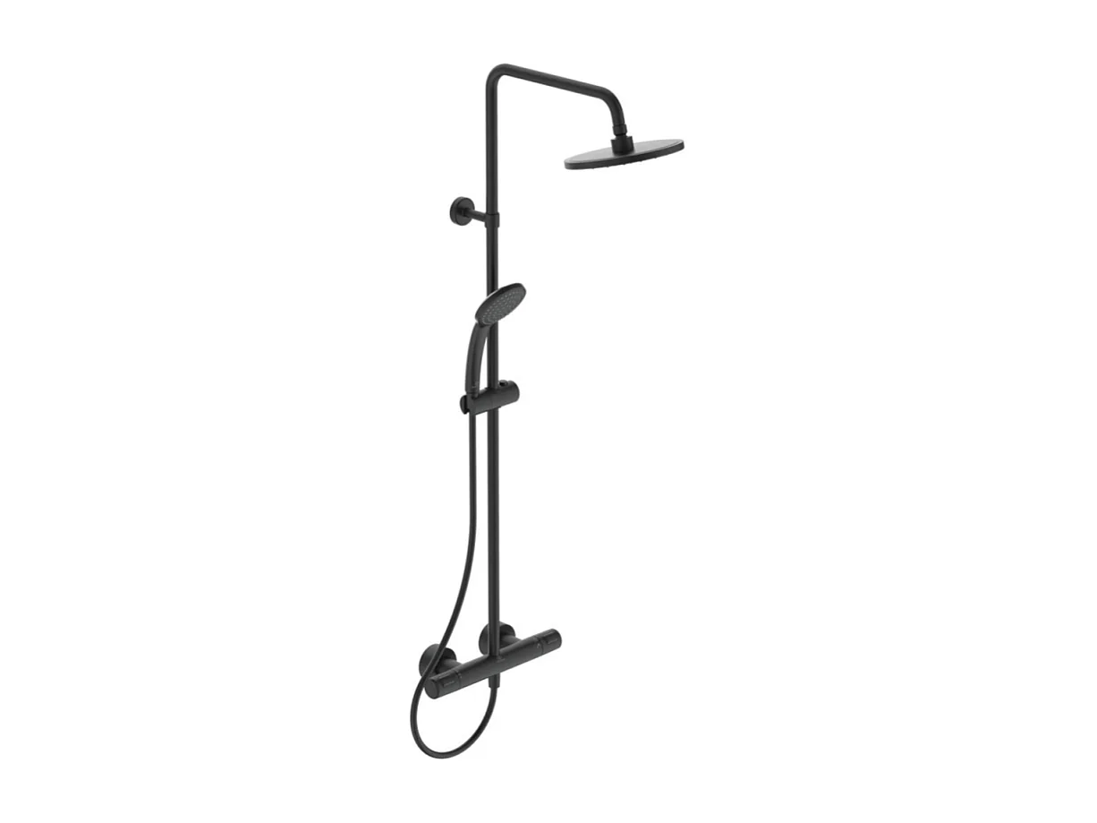 Ideal Standard - Columna de ducha termostática Ideal Standard Ceratherm 20 cm, negro mate