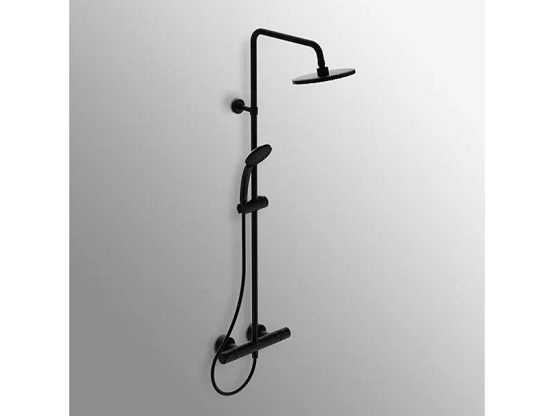 Ideal Standard - Columna de ducha termostática Ideal Standard Ceratherm 20 cm, negro mate
