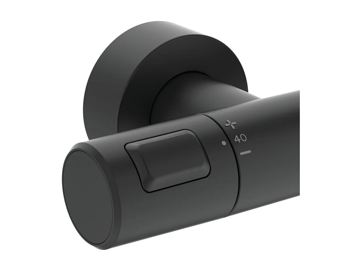 Ideal Standard - Columna de ducha termostática Ideal Standard Ceratherm 20 cm, negro mate