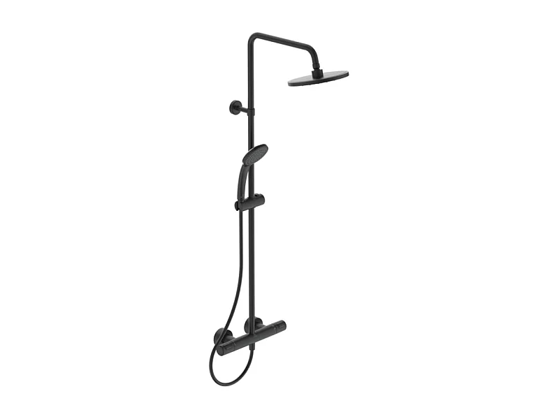 Ideal Standard - Columna de ducha termostática Ideal Standard Ceratherm 20 cm, negro mate