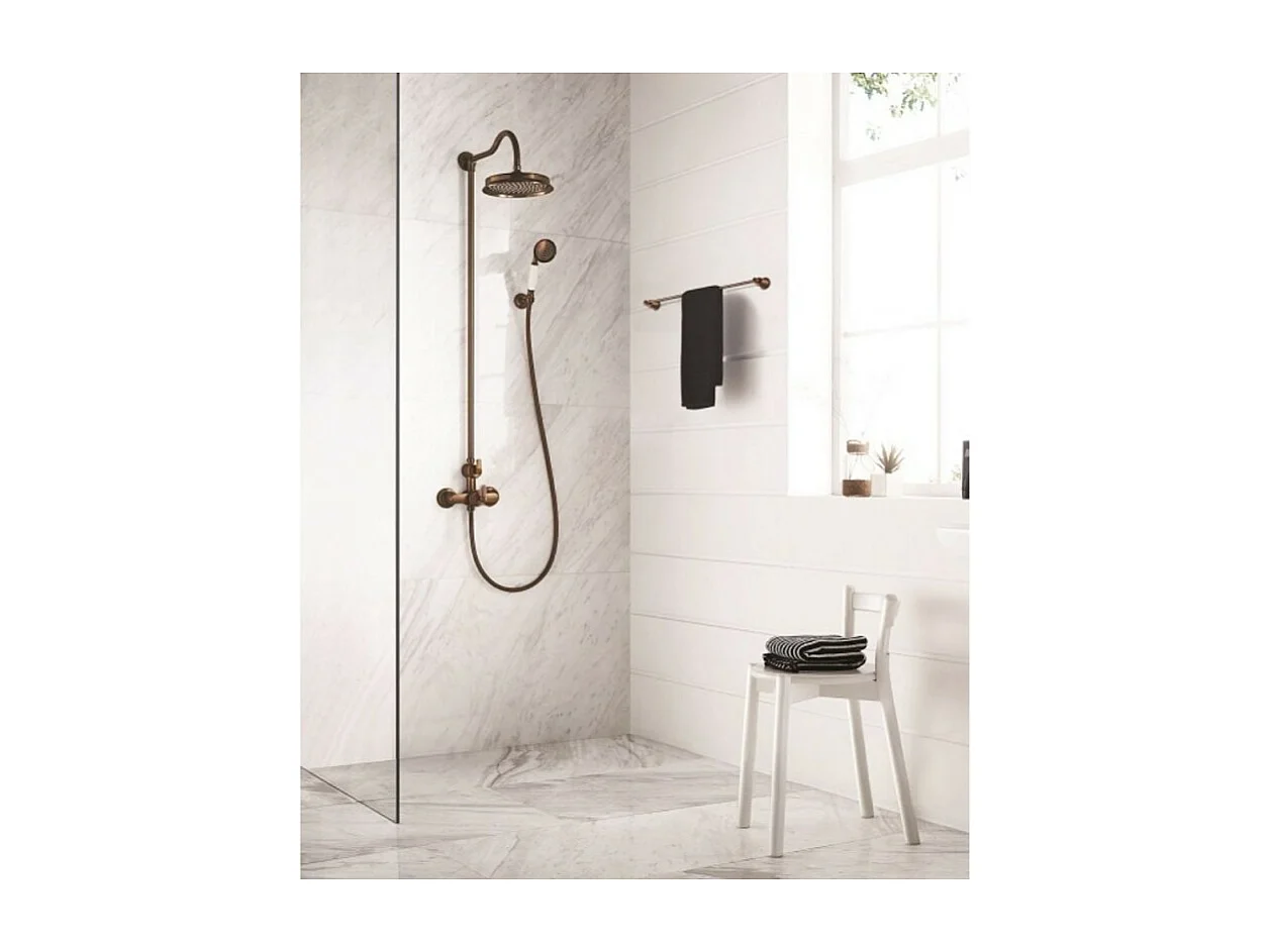 Colonne de douche thermostatique recoupable PAINI Lady's Auburn + nettoyant Briochin