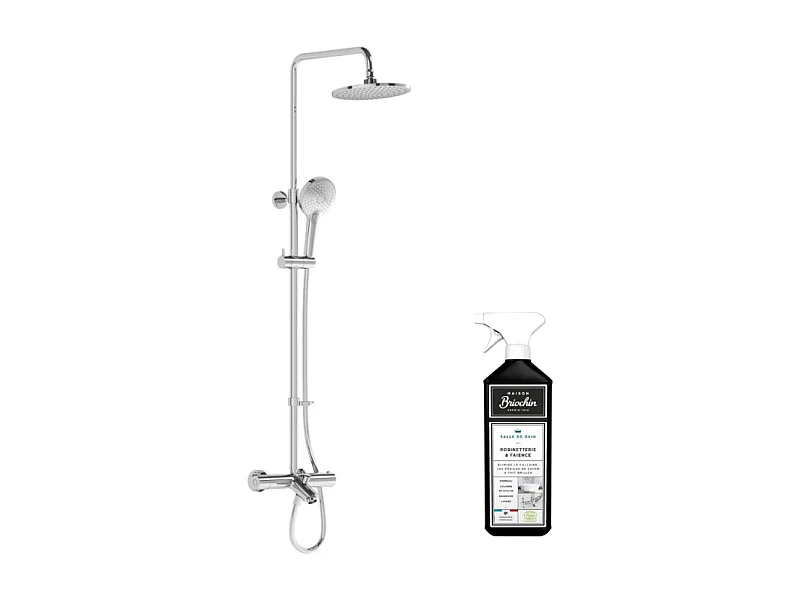 Colonne bain douche thermostatique VITRA Aquaheat Joy 220 + Nettoyant Briochin