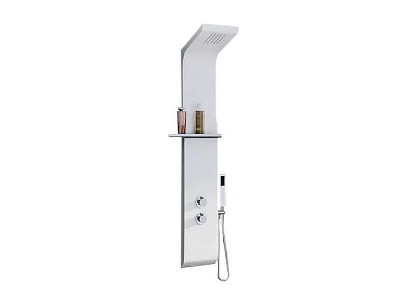KINEDO Colonne de douche avec mitigeur thermostatique Aquamoon blanc