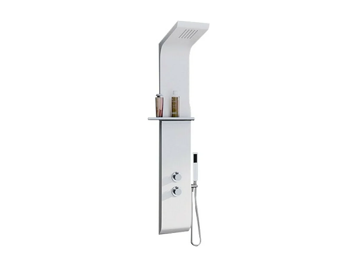 KINEDO Colonne de douche avec mitigeur thermostatique Aquamoon blanc