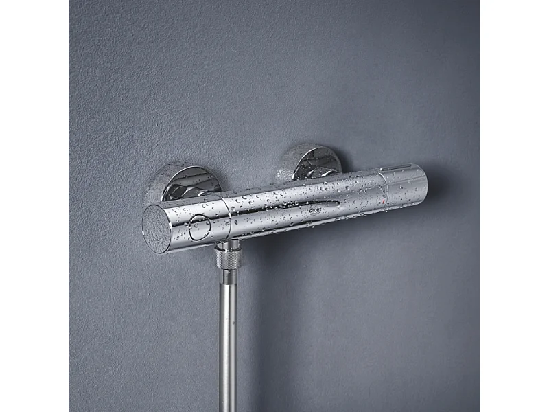 Mitigeur douche thermostatique GROHE Quickfix Precision Get + nettoyant GrohClean