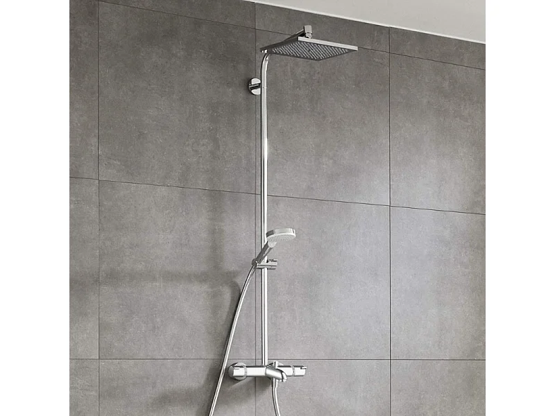 HANSGROHE Crometta E 240 columna de ducha termostática para baño cromada
