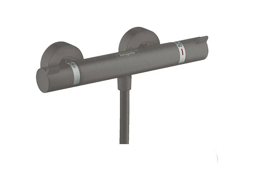 Mitigeur douche thermostatique HANSGROHE Ecostat Comfort noir chromé brossé