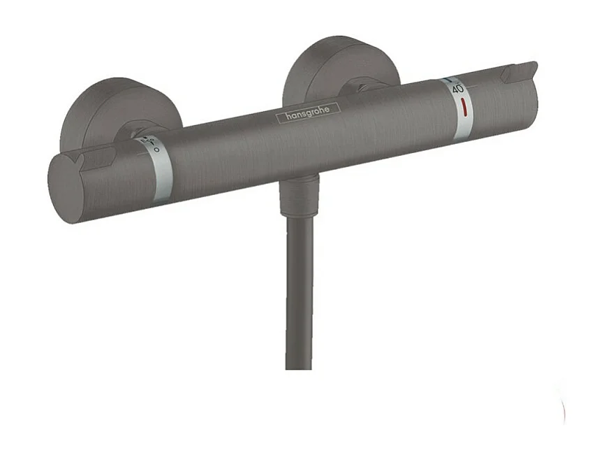 HANSGROHE Ecostat Comfort mezclador termostático de ducha negro cromo cepillado