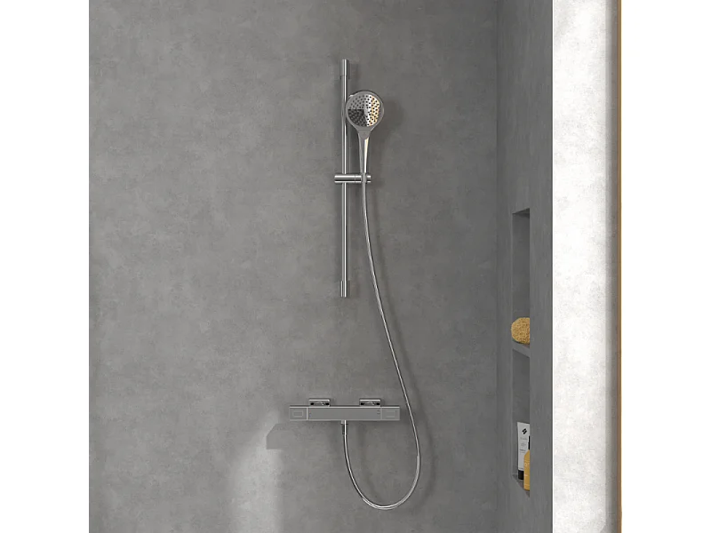 Mitigeur douche thermostatique VILLEROY ET BOCH Universal rectangle Chrome