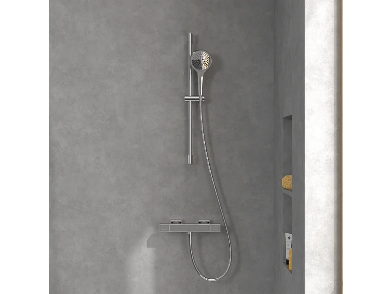 Mitigeur douche thermostatique VILLEROY ET BOCH Universal rectangle Chrome