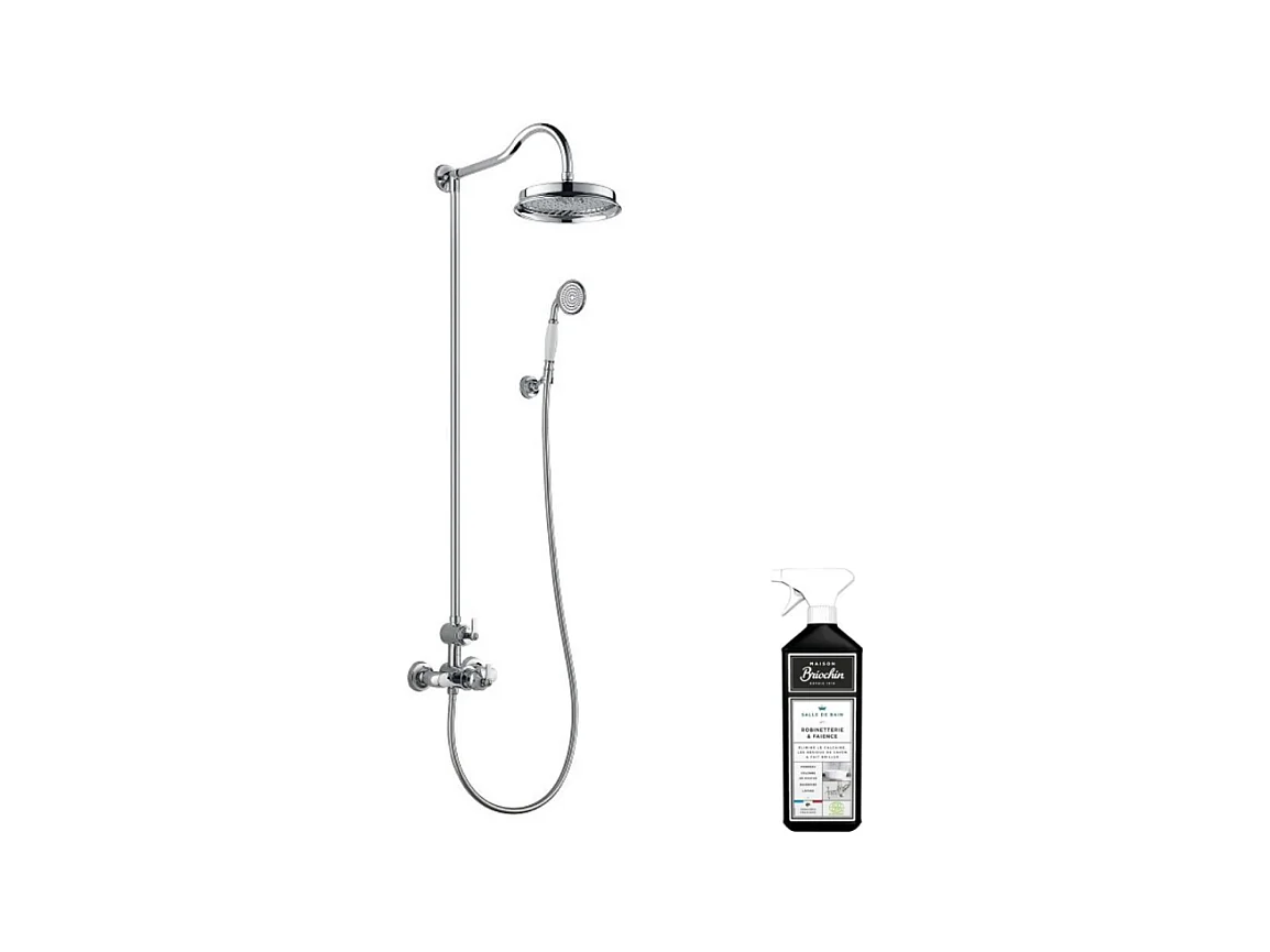 Colonne de douche thermostatique recoupable PAINI Lady's Chrome + nettoyant Briochin