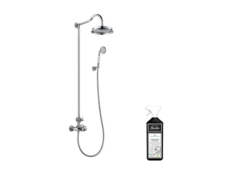 Colonne de douche thermostatique recoupable PAINI Lady's Chrome + nettoyant Briochin