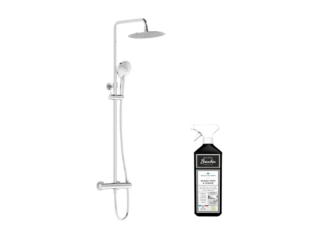 Colonne de douche VITRA Aquaheat Bliss 250 + Nettoyant Briochin