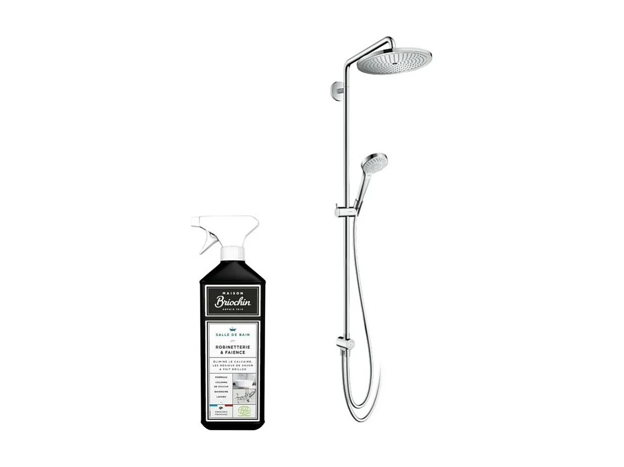 Colonne de douche HANSGROHE Croma Select S 280 Reno chromée + nettoyant Briochin