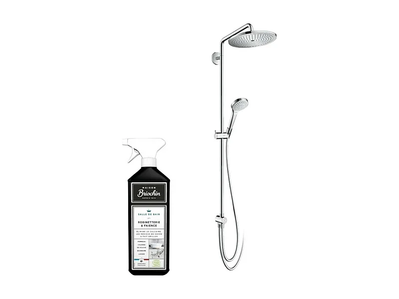 Colonne de douche HANSGROHE Croma Select S 280 Reno chromée + nettoyant Briochin