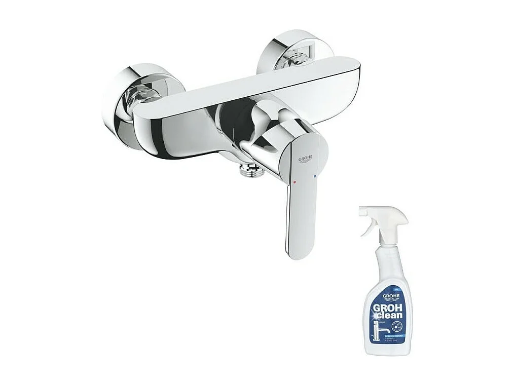 Mitigeur douche mécanique GROHE Quickfix Get + nettoyant GrohClean
