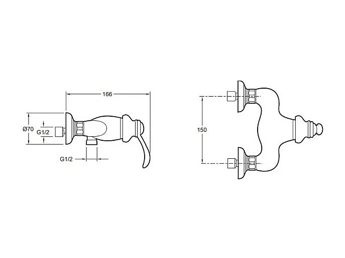 Mitigeur de douche mural JACOB DELAFON Fairfax