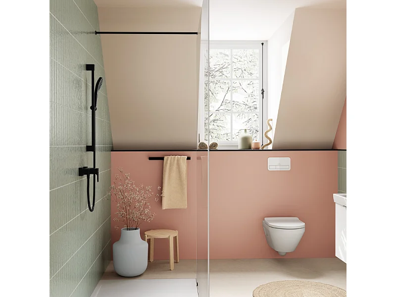 Mitigeur mécanique douche VILLEROY ET BOCH Architectura Square Noir mat