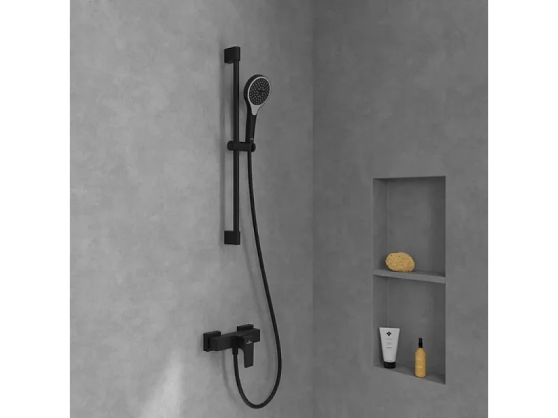 Mitigeur mécanique douche VILLEROY ET BOCH Architectura Square Noir mat